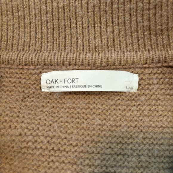 Oak + Fort Camel High Neck Cropped Sweater - Picture 6 of 7